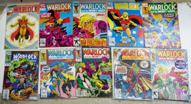 Warlock + Warlock And The Infinity Watch Lot Of 10 Comic Books
