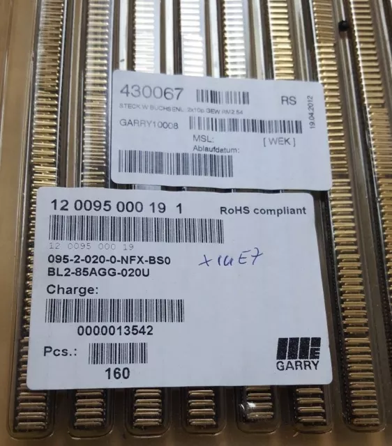 160 PCS OF MPE GARRY 095-2-020-0-NFX-BS0 BL2-85AGG-020U  CONNECTOR (U4.3b3)