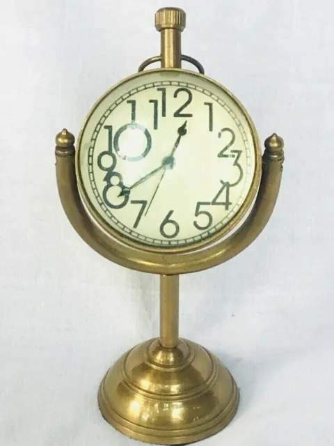 Horloge de bureau Antique, finition en laiton, horloge de Table nautique...
