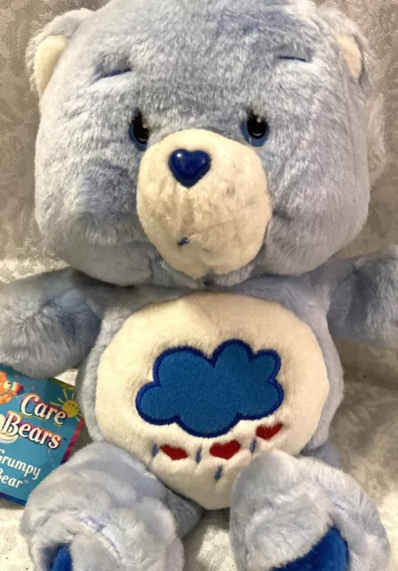 Care Bears 2002 Grumpy Bear 12" Plush Vintage Rain Cloud Blue With TAG