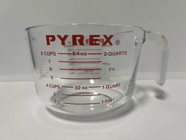 Vintage Pyrex Measuring Cups 1 Cup, 2 Cups and 8 Cups Made in USA