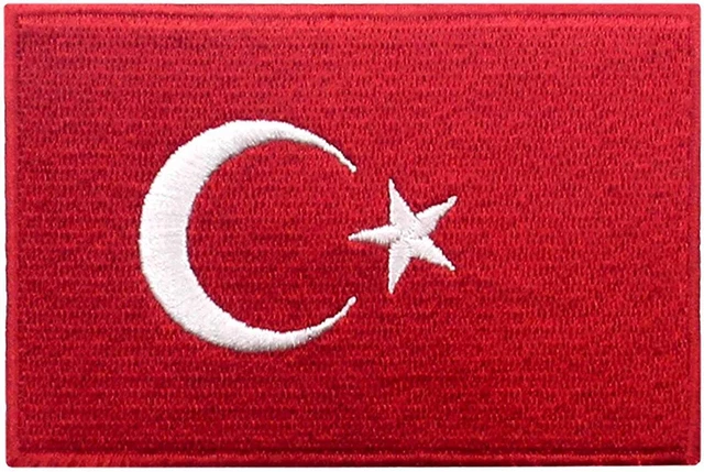 Toppa Ricamata Bandiera Albania - Termoadesiva E Cucibile - 8,6x6 Cm - Foto 5