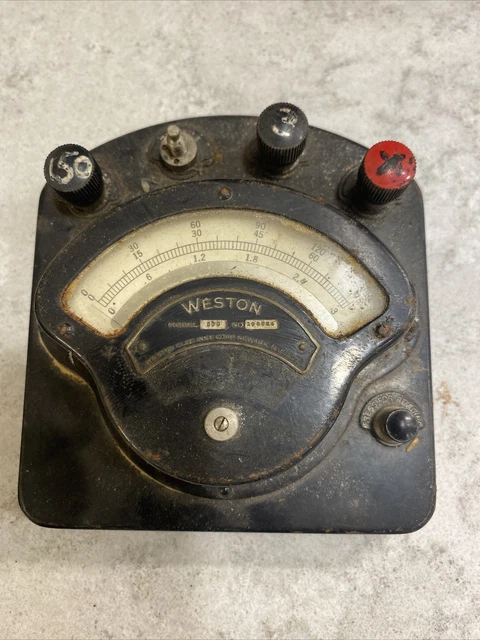 Vintage Weston Electrical Model 280 Voltmeter Newark Nj Usa Untested