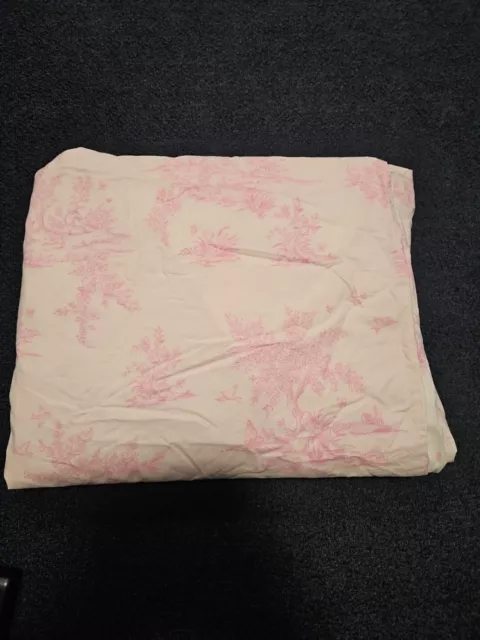 Pottery Barn Kids 5% Organic Cotton Duvet Isabelle Pink/White Reversible Toile