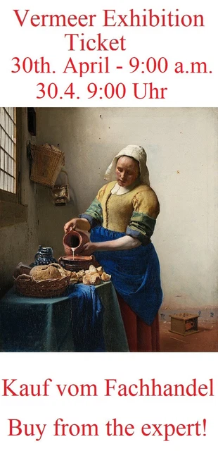 1 biglietto Vermeer Rijksmuseum 30.04.2023 Amsterdam - spediamo in tutto il mondo via email