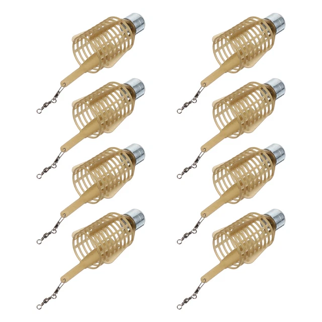 Set 6 Cestelli Da Pesca Method 20-60g In Piombo E ABS – Cestelli PortaEsche Per Carpfishing, Colore Verde