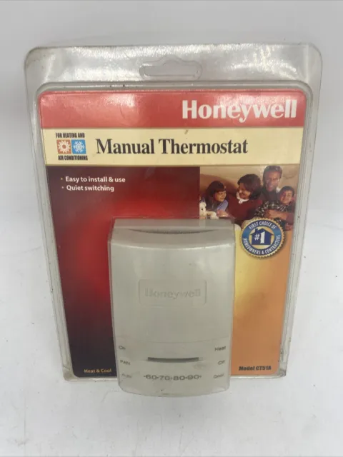 Honeywell CT51A Heat Cool Standard Low Voltage Thermostat 4 Wire 24V