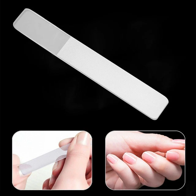 Nano Polished Glass Nail File Transparent Sanding Grinding New M9W0 Shiner L2B6