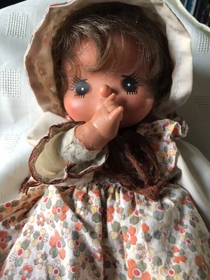 Rare Retro Thumb Sucking Doll Vintage 70s Anime Dolly Holly Hobbie Sque Similar