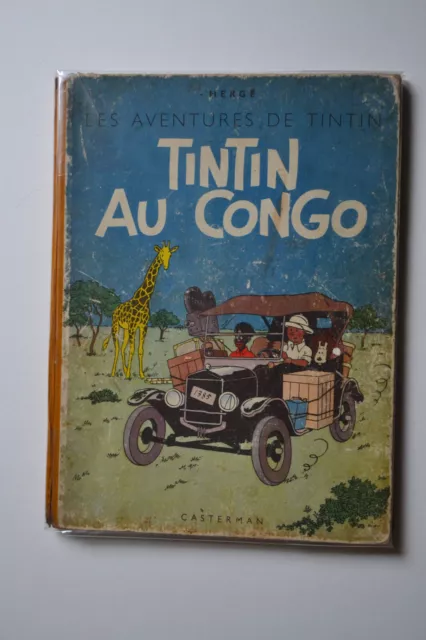 TINTIN AU CONGO  B1 1946 Tunique matelot verte P6 et bleu P7 Ext correct, Int BE