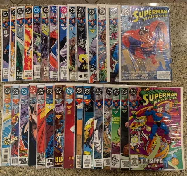 DC Comics - Superman: Man of Steel (1991), comic lot (issues 1 to 28)