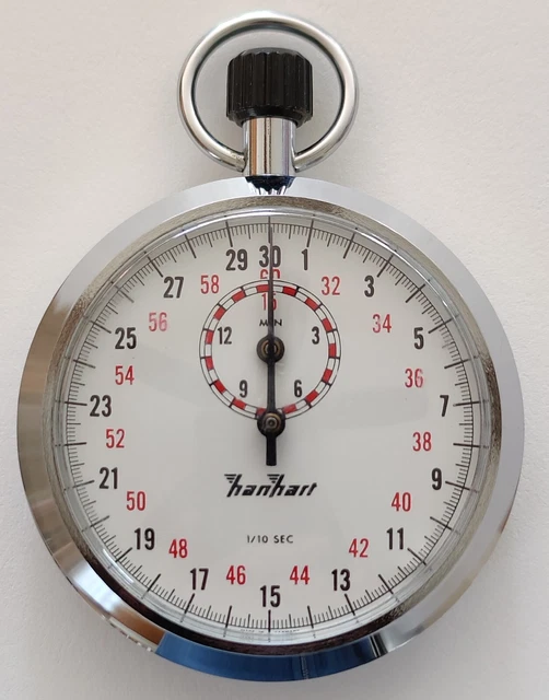 VINTAGE STOPWATCH HANHART 112.0401WO Crown Stopper Mechanical