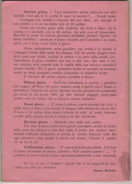 Libro Antico IL GIOCO DEI MESTIERI SERIE II di Nonno Michele-Tavole CartonateOca 3