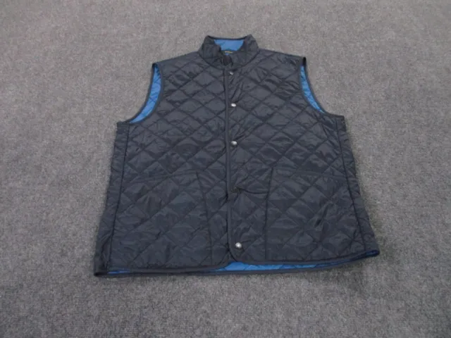 Barbour Vest Jacket Adult XL Blue Quilted Outdoors Equstrian Hunting Fishing Men