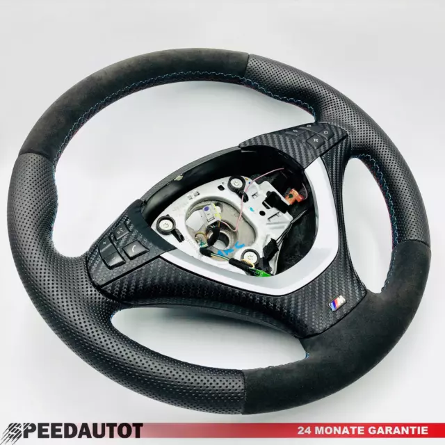 Tausch Tuning Alcantara Lenkrad für BMW E70 X5 E71 E72 X6 Steering Wheel Blende