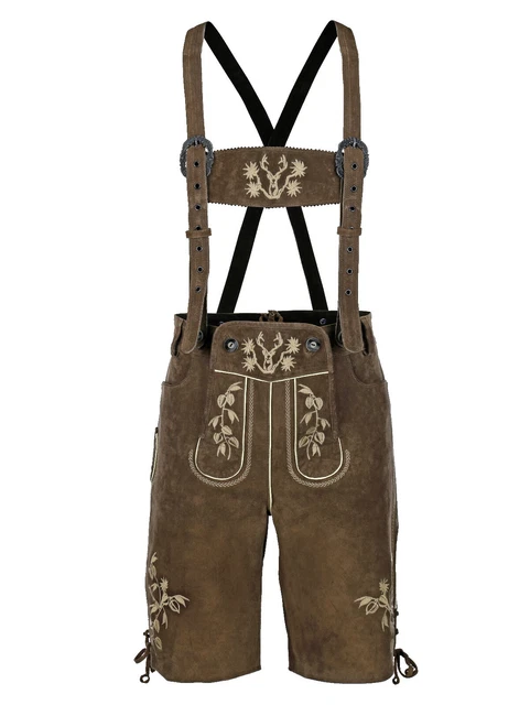 Marken Trachten Herren Lederhose mit Latz  Gr. 50, Gr. 52, Gr. 54 1019352688
