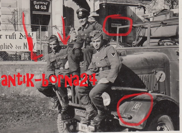 Foto WH 3. Gebirgs-Division Funker LKW Büssing NAG Gebirgsjäger Geb.Jg.  *156