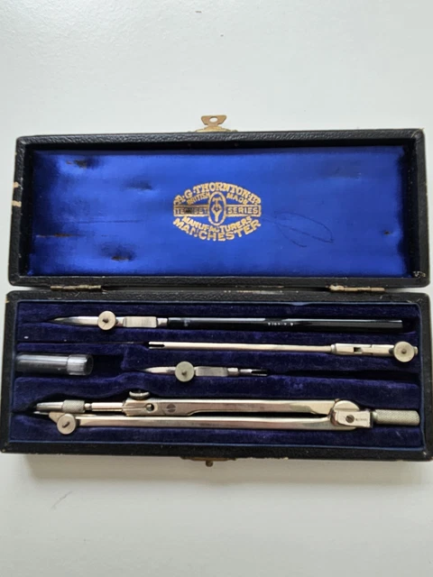 VINTAGE AG THORNTON Drawing Compass Set Manchester Technical $50.73 ...