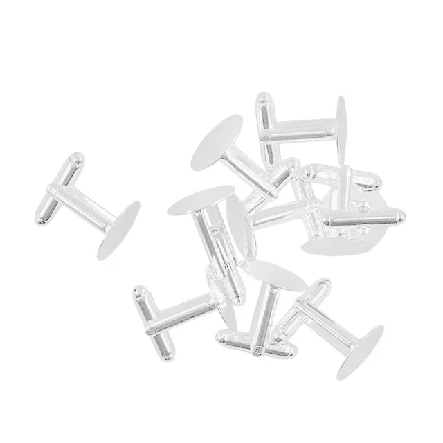 Lot De 10 Boutons De Manchette Vierges De 15 Mm
