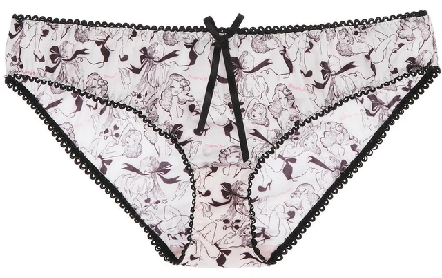 Porte-jarretelles blanc cassé avec dentelle Leavers en coton | La Perla
