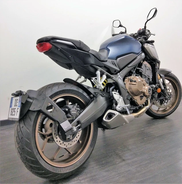 Soporte de Placa Redondo Rueda, Guarda Barros Honda CB-650R Desde Año 2019-2023