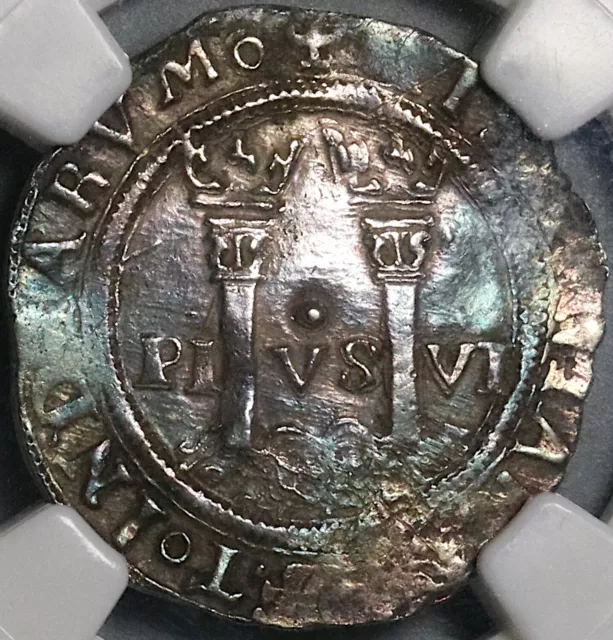 1542-MOL NGC XF 40 Mexico 1 Real Carlos & Joanna Silver Reales Coin (21100502C) 2