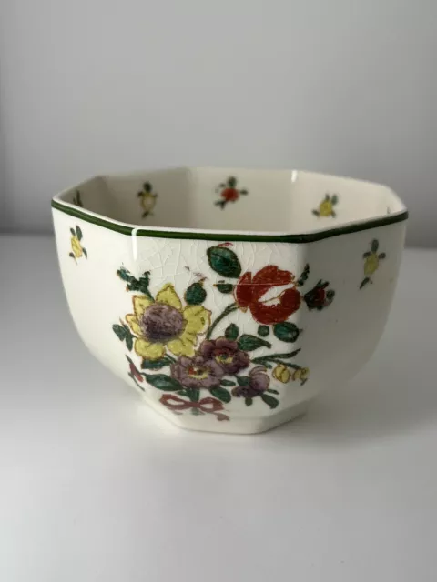 Royal Doulton Old Leeds Sprays Octagon Open Sugar Bowl