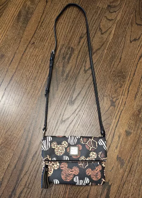 Disney Dooney & Bourke Animal Kingdom 20th Anniversary Fold Over Crossbody Bag