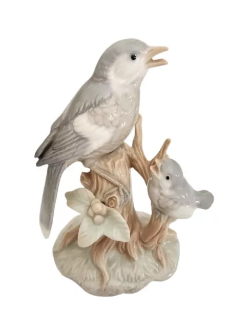 Vintage Otagiri Japan Mama And Baby Bird Figurine On A Branch
