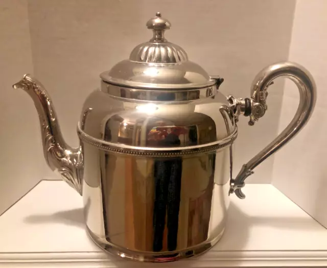 Antique Manning Bowman & Co Meriden CT USA Silver Plated TEA POT 1900-1940 VGC