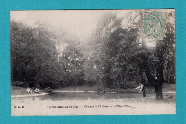 Villeneuve-Le-Roi , Château de l'Abbaye ...  : CPA , Carte Postale ancienne /Mc