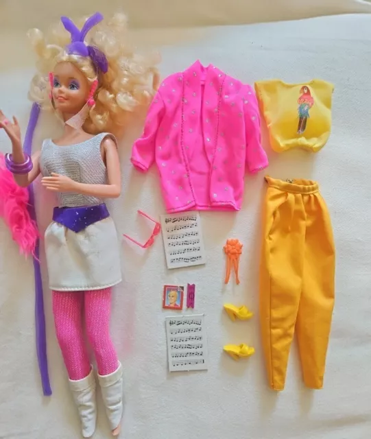 Vintage 1985 Barbie And The Rockers Barbie Doll in Original Rocker Outfit Plus