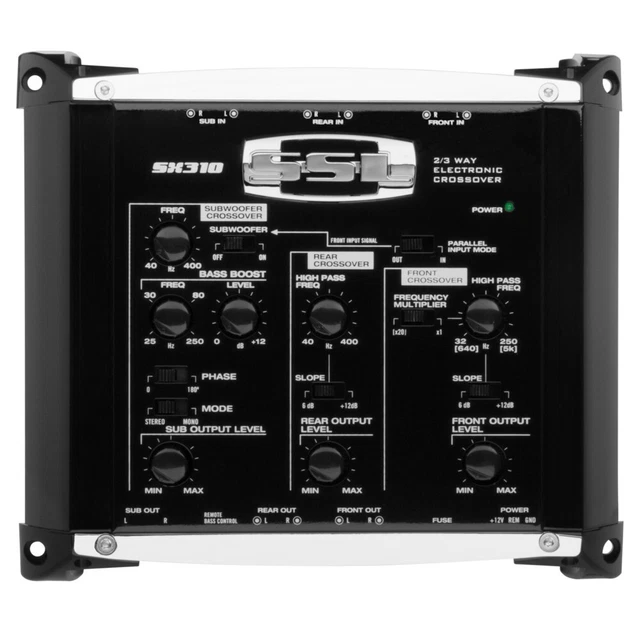 Crossover Elettronico Boss Audio BX55 – 2/3 Vie, Equalizzatore Front/Rear/Sub E Telecomando Sub Incluso