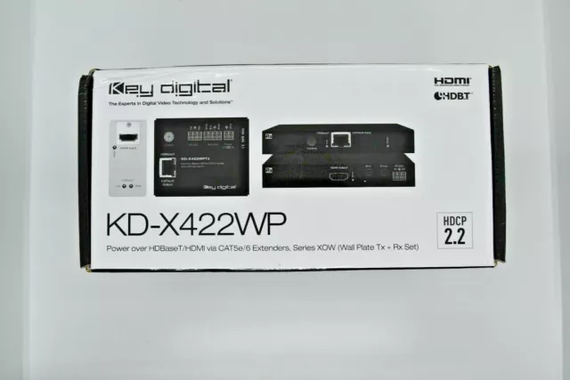 Key Digital KD-X422WP 4K Power over HDBaseT/HDMI Extenders, HDR10 HDCP2.2