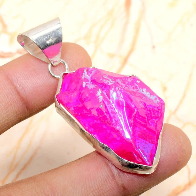 Crystal Titanium Gemstone Handmade Gift Jewelry Pendant 1.96" m355