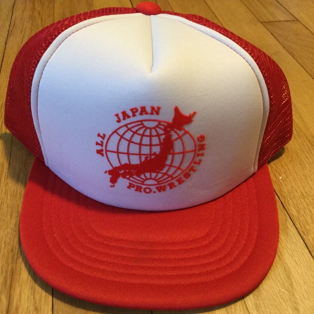 VINTAGE 90S ALL Japan Pro Wrestling puroresu hat AJPW Misawa Kobashi