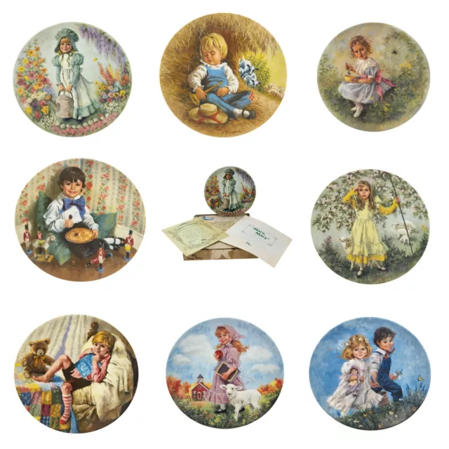 Vintage Mother Goose Series by Artist John McClelland Collector Plates by Reco