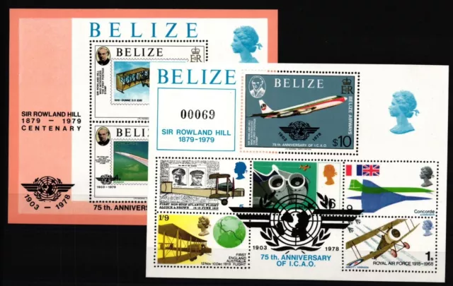 Belize Block 8-9 Mint Airplanes #NE759
