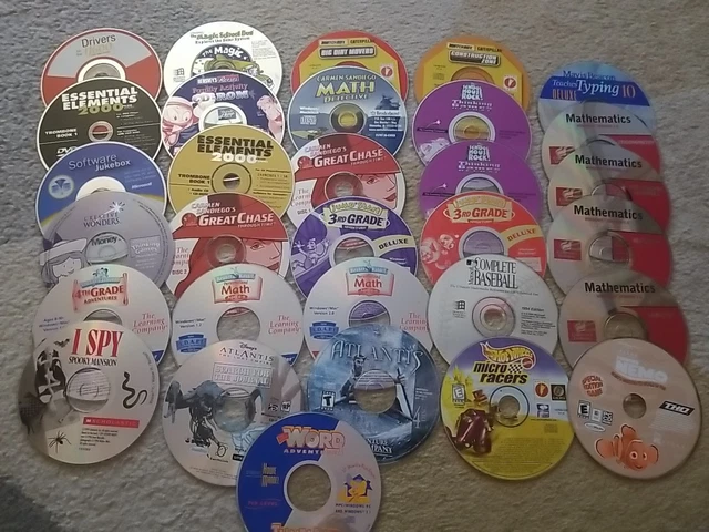 Retro Learning Computer Games VINTAGE RETRO CHILDREN'S Learning and Game 26 PC CD Lot $42.60 ...