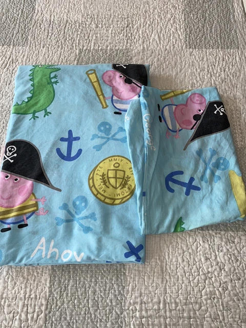 George Pig George The Pirate Set Piumone Letto Singolo Peppa Pig e Federa Cuscino