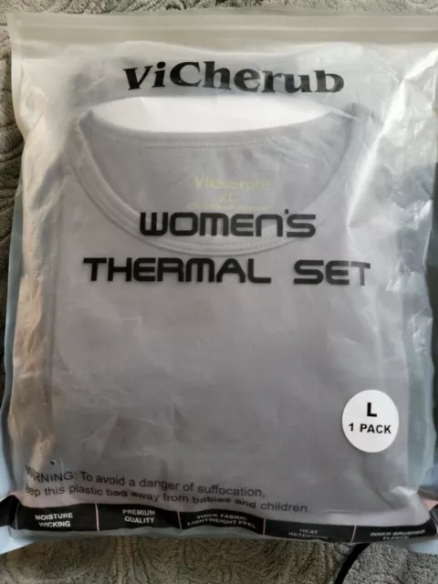 WOMEN'S THERMAL UNDERWEAR Set, Fleece Lined Base Layer for Ladies