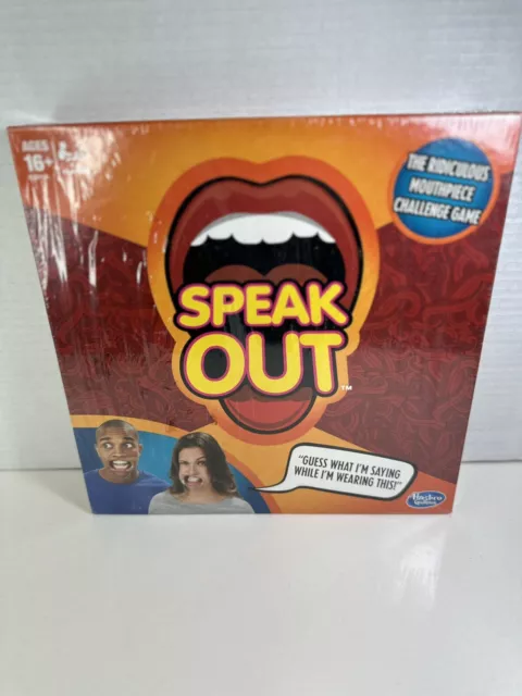 Speak Out Board Game Family Ridiculous Mouthpiece Challenge Hasbro CHOP