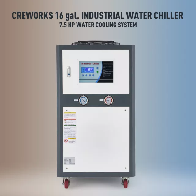 CREWORKS 16 gal 7.5 HP Industrial Water Chiller for Laser Cutters CNC Machines