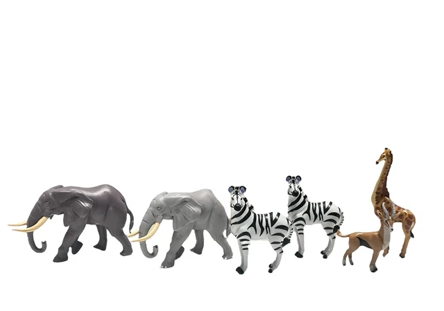 Lion King Elephants Giraffe Zebra Antelope 6 Cake Topper Figurine PVC Figures