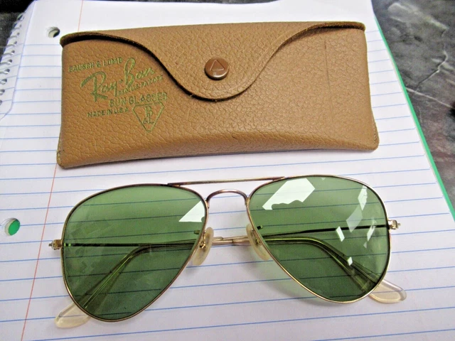 Antique B&L Ray Ban USA 1/10 12K GF Gold Filled 52mm Aviator Sunglasses & Case Antique B&L Ray Ban USA 1/10 12K GF Gold Filled 52mm Aviator Sunglasses & Case