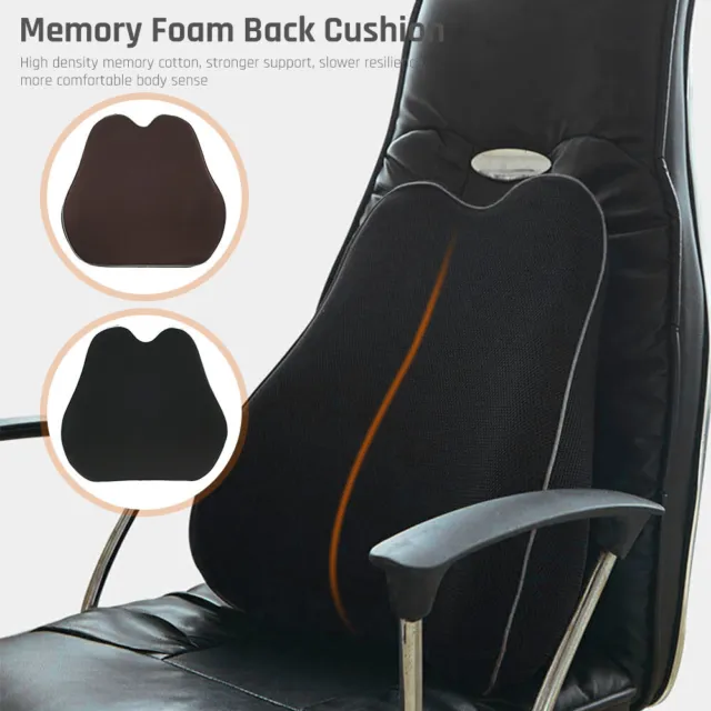 Home Office Chair Cushion Memory Foam Pillow Back Lumbar Support Car Seat PlVNh