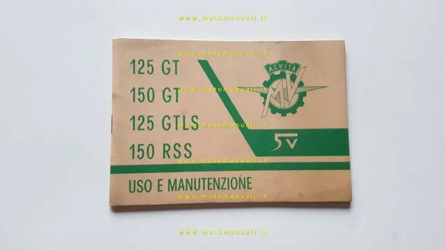 MV Agusta 125 GT GTLS 5V-150 GT RSS 5V 1970 manuale uso originale owner's manual