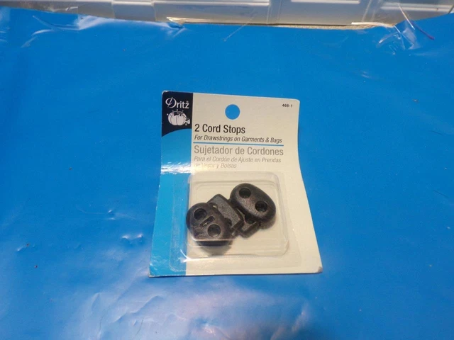 Juego de 2 colores artículo negro Dritz Cord Stops para bolsas con cordón #468-1