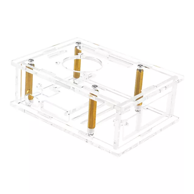 1pc Acrylic Case For Raspberry Pi 5  Transparent Box  With Cooling Fan Heatsink