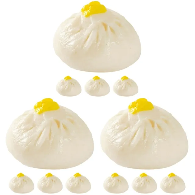 12 pcs Realistic Steamed Stuffed Bun Model Vivid Bun Model Simulation Food